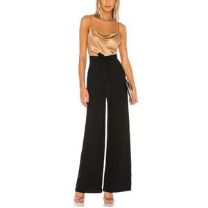 REVOLVE Black Tie Front Wide Leg Pants Amanda Uprichard Size XS